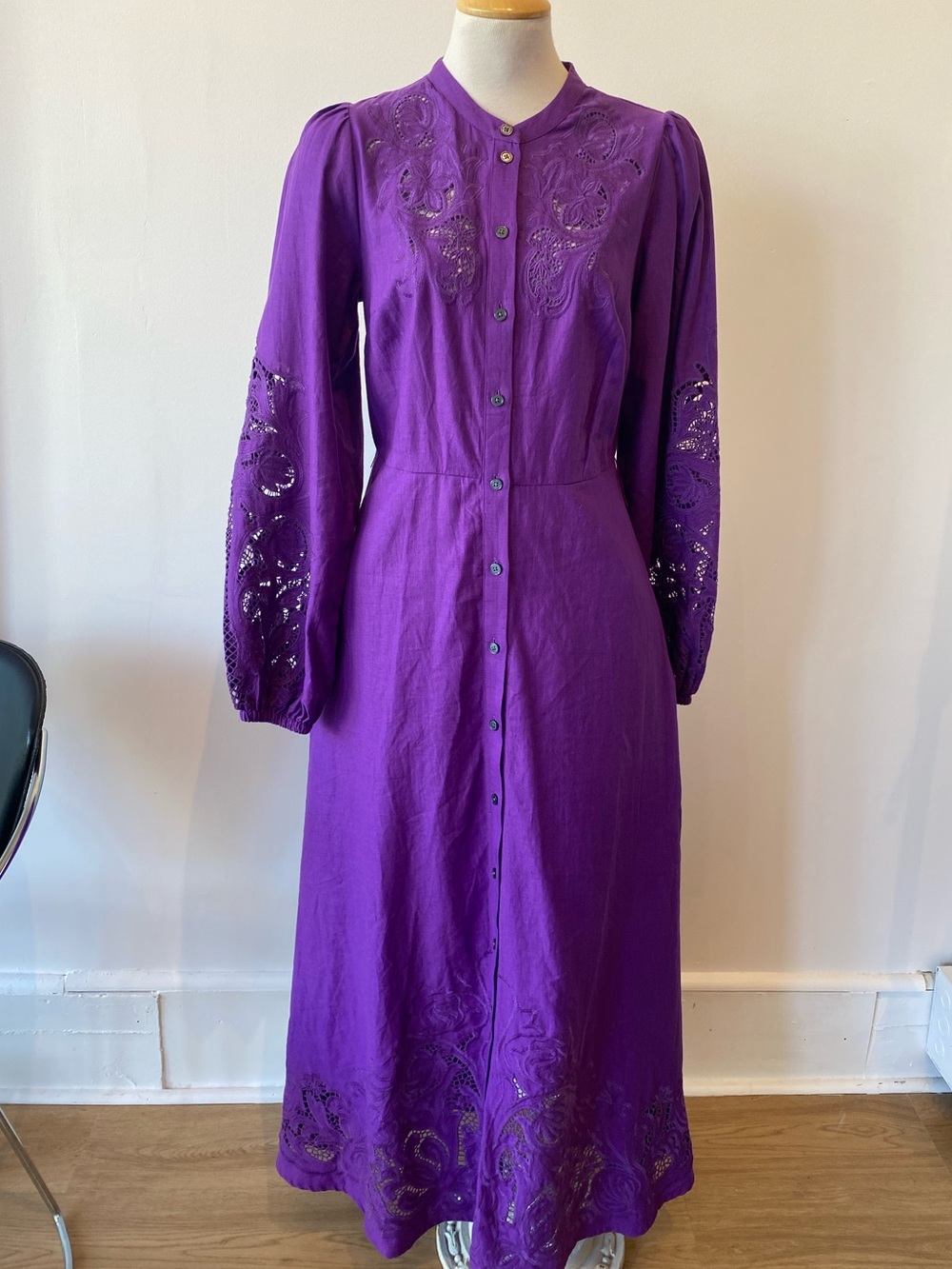 Boden purple linen dress